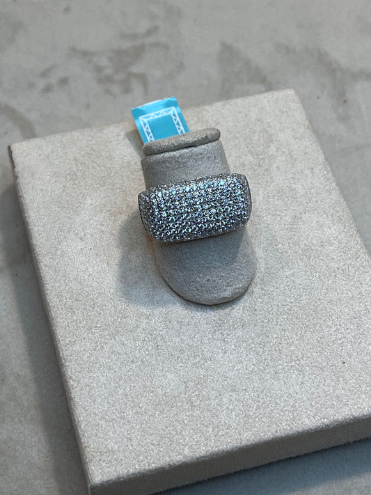 Anello rettangolo pavè - RO Young Dreams